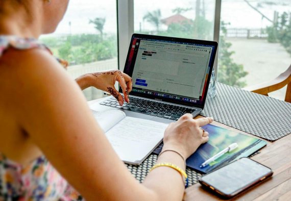 Photo of Woman Using a Laptop